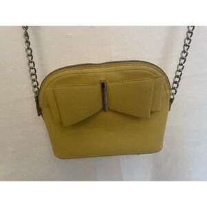 Betsey Johnson Yellow ‎ Bow Purse vintage